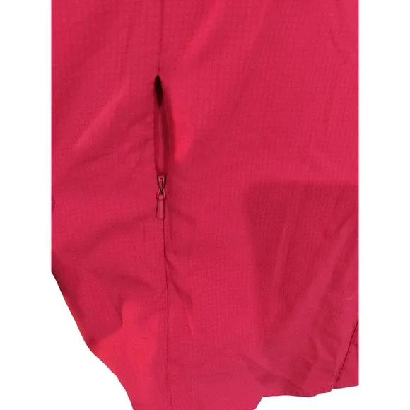 3568) Columbia Women Fuchsia PFG Vented Button Down Short Sleeve Shirt XL - Picture 5 of 9